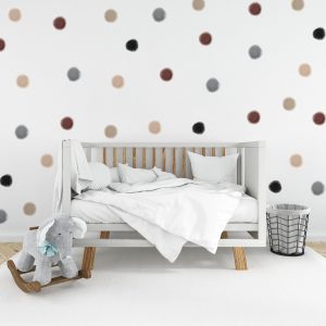 Bodky na stenu. Opakovane použiteľné odlepiť a nalepiť textilné (2) – Samolepiace dekorácie na stenu