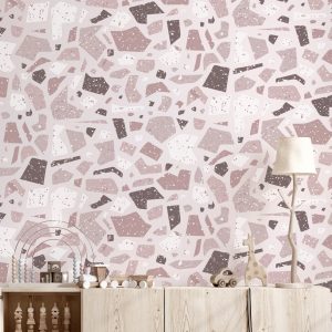 Obrovská sada nálepiek na stenu. Terazzo farebné abstraktné – Samolepiace dekorácie na stenu