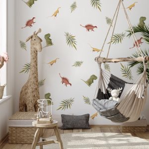 Dinosaury nálepky na stenu. Zábavné dinosaury (6) – Hravé nálepky na stenu pre deti