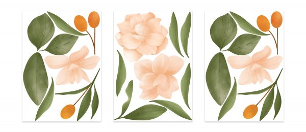 Kvetinové nálepky na stenu. Pastelové kvety (22) – Kvetinové nálepky na stenu do interiéru 6 Objednajte tlač online – rýchlo a bez starostí. Doručenie po celom Slovensku. Letáky, vizitky, bannery, billboardy a viac. - Elegantné kvetinové nálepky pre útulný domov. Kvalitná tlač, jednoduchá aplikácia.