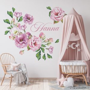 Ruží Nálepka na stenu. Personalizované sada – Samolepiace dekorácie na stenu