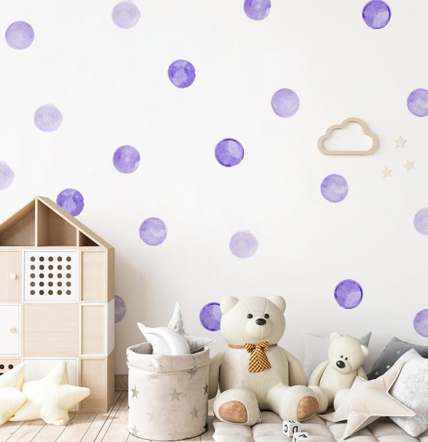 Samolepky na stenu bodky. Fialové bodky (2) – Samolepiace dekorácie na stenu 1 Objednajte tlač online – rýchlo a bez starostí. Doručenie po celom Slovensku. Letáky, vizitky, bannery, billboardy a viac. - Štýlové samolepiace nálepky na stenu – jednoduchá aplikácia, kvalitná tlač a dlhá životnosť.