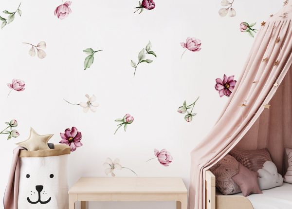 Kvetinové nálepky na stenu. Pastelové kvety (26) – Kvetinové nálepky na stenu do interiéru 2 Objednajte tlač online – rýchlo a bez starostí. Doručenie po celom Slovensku. Letáky, vizitky, bannery, billboardy a viac. - Elegantné kvetinové nálepky pre útulný domov. Kvalitná tlač, jednoduchá aplikácia.