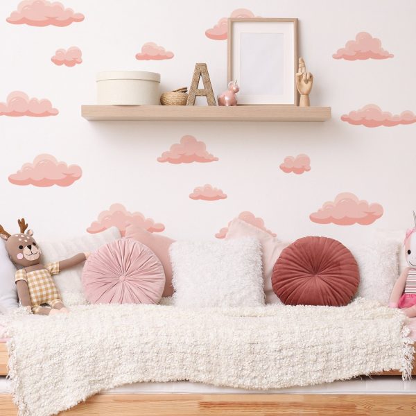 Nálepky na stenu Mraky. Ružové akvarelové mraky – Samolepiace dekorácie na stenu 3 Objednajte tlač online – rýchlo a bez starostí. Doručenie po celom Slovensku. Letáky, vizitky, bannery, billboardy a viac. - Štýlové samolepiace nálepky na stenu – jednoduchá aplikácia, kvalitná tlač a dlhá životnosť.