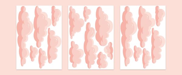 Nálepky na stenu Mraky. Ružové akvarelové mraky – Samolepiace dekorácie na stenu 6 Objednajte tlač online – rýchlo a bez starostí. Doručenie po celom Slovensku. Letáky, vizitky, bannery, billboardy a viac. - Štýlové samolepiace nálepky na stenu – jednoduchá aplikácia, kvalitná tlač a dlhá životnosť.