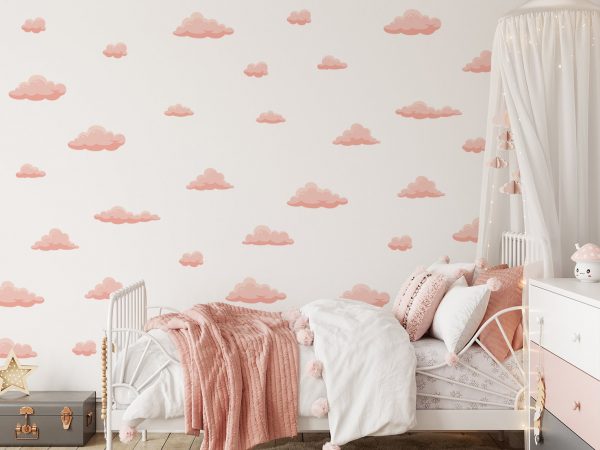 Nálepky na stenu Mraky. Ružové akvarelové mraky – Samolepiace dekorácie na stenu 1 Objednajte tlač online – rýchlo a bez starostí. Doručenie po celom Slovensku. Letáky, vizitky, bannery, billboardy a viac. - Štýlové samolepiace nálepky na stenu – jednoduchá aplikácia, kvalitná tlač a dlhá životnosť.