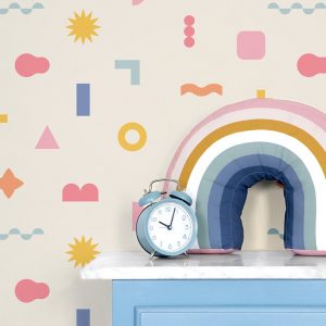 Samolepka na stenu. Abstraktné tvary (8) – Samolepiace dekorácie na stenu