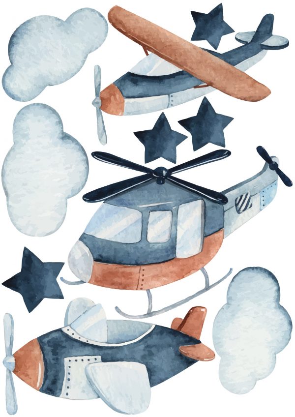 Nálepky na stenu Lietadlá. Detskej izby – Samolepiace dekorácie na stenu 4 Objednajte tlač online – rýchlo a bez starostí. Doručenie po celom Slovensku. Letáky, vizitky, bannery, billboardy a viac. - Štýlové samolepiace nálepky na stenu – jednoduchá aplikácia, kvalitná tlač a dlhá životnosť.