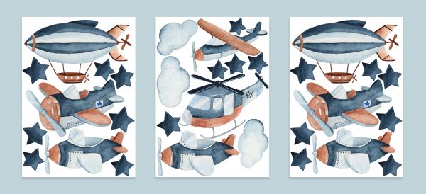 Nálepky na stenu Lietadlá. Detskej izby – Samolepiace dekorácie na stenu 6 Objednajte tlač online – rýchlo a bez starostí. Doručenie po celom Slovensku. Letáky, vizitky, bannery, billboardy a viac. - Štýlové samolepiace nálepky na stenu – jednoduchá aplikácia, kvalitná tlač a dlhá životnosť.