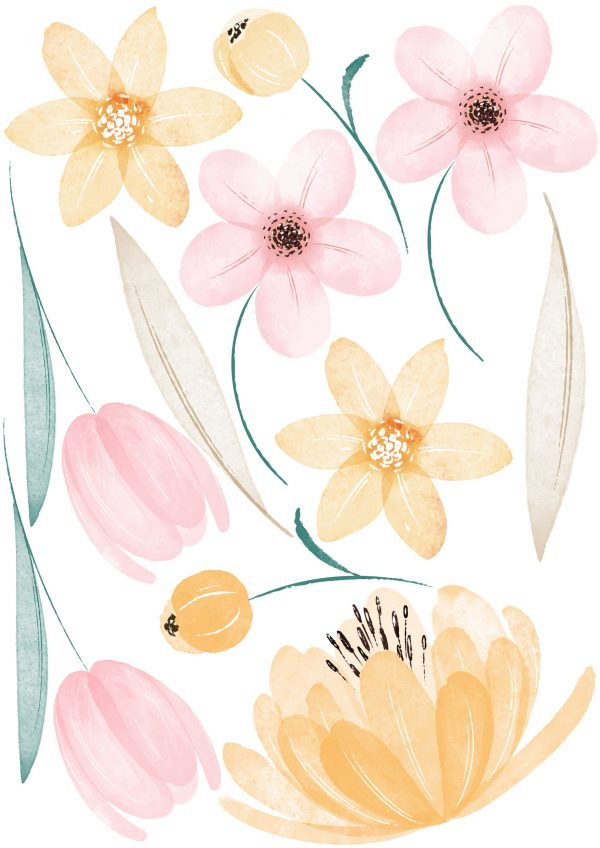 Kvetinové samolepky na stenu. Farebné kvetinové (8) – Kvetinové nálepky na stenu do interiéru 4 Objednajte tlač online – rýchlo a bez starostí. Doručenie po celom Slovensku. Letáky, vizitky, bannery, billboardy a viac. - Elegantné kvetinové nálepky pre útulný domov. Kvalitná tlač, jednoduchá aplikácia.