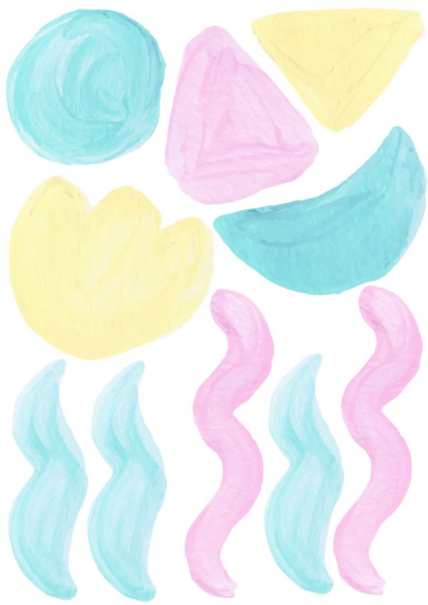 Tvary nálepka na stenu. Abstraktné tvary (2) – Samolepiace dekorácie na stenu 4 Objednajte tlač online – rýchlo a bez starostí. Doručenie po celom Slovensku. Letáky, vizitky, bannery, billboardy a viac. - Štýlové samolepiace nálepky na stenu – jednoduchá aplikácia, kvalitná tlač a dlhá životnosť.