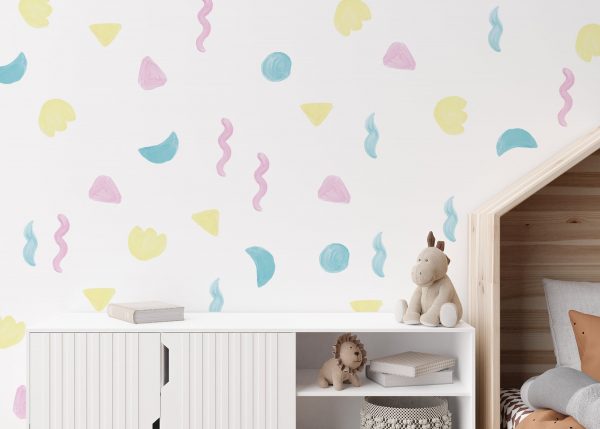 Tvary nálepka na stenu. Abstraktné tvary (2) – Samolepiace dekorácie na stenu 1 Objednajte tlač online – rýchlo a bez starostí. Doručenie po celom Slovensku. Letáky, vizitky, bannery, billboardy a viac. - Štýlové samolepiace nálepky na stenu – jednoduchá aplikácia, kvalitná tlač a dlhá životnosť.