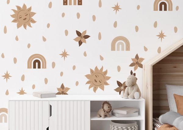 Boho Nálepky na stenu. Abstraktné slnko – Samolepiace dekorácie na stenu 3 Objednajte tlač online – rýchlo a bez starostí. Doručenie po celom Slovensku. Letáky, vizitky, bannery, billboardy a viac. - Štýlové samolepiace nálepky na stenu – jednoduchá aplikácia, kvalitná tlač a dlhá životnosť.