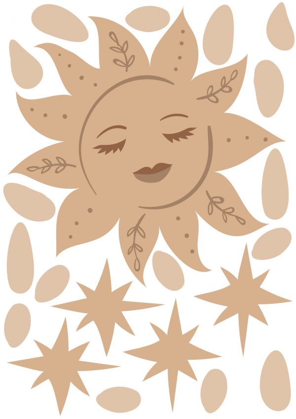 Boho Nálepky na stenu. Abstraktné slnko – Samolepiace dekorácie na stenu 5 Objednajte tlač online – rýchlo a bez starostí. Doručenie po celom Slovensku. Letáky, vizitky, bannery, billboardy a viac. - Štýlové samolepiace nálepky na stenu – jednoduchá aplikácia, kvalitná tlač a dlhá životnosť.