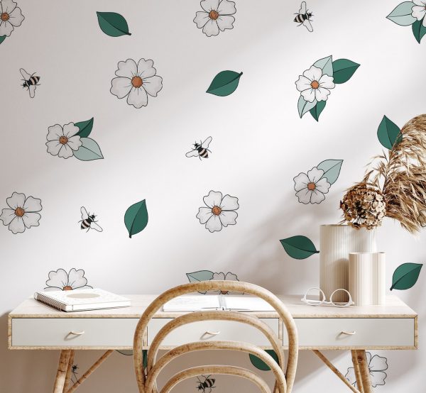 Kvetinové nálepky na stenu. Pastelové včely – Kvetinové nálepky na stenu do interiéru 2 Objednajte tlač online – rýchlo a bez starostí. Doručenie po celom Slovensku. Letáky, vizitky, bannery, billboardy a viac. - Elegantné kvetinové nálepky pre útulný domov. Kvalitná tlač, jednoduchá aplikácia.
