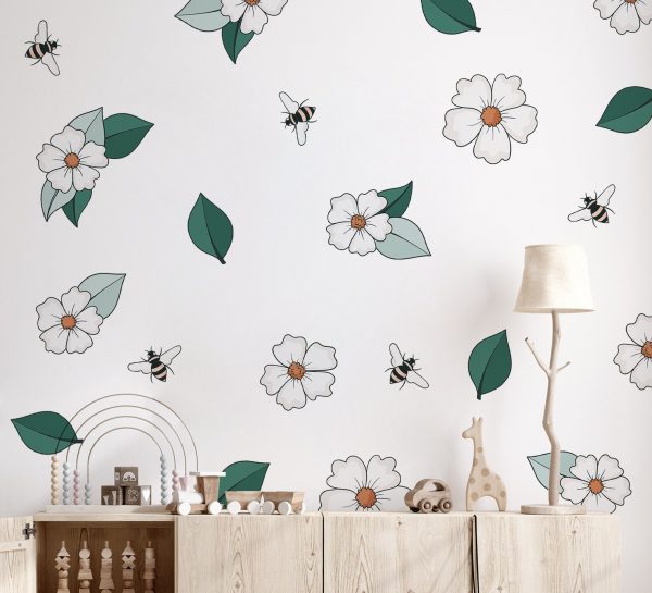 Kvetinové nálepky na stenu. Pastelové včely – Kvetinové nálepky na stenu do interiéru 1 Objednajte tlač online – rýchlo a bez starostí. Doručenie po celom Slovensku. Letáky, vizitky, bannery, billboardy a viac. - Elegantné kvetinové nálepky pre útulný domov. Kvalitná tlač, jednoduchá aplikácia.