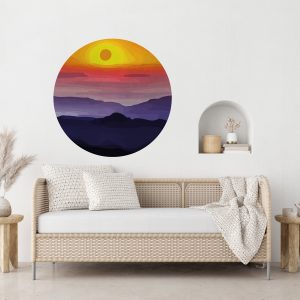 Nálepka na stenu BOHO Circle. Farebná kruhová – Samolepiace dekorácie na stenu