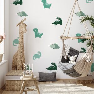 Dinosaury nálepky na stenu. Zábavné dinosaury (9) – Hravé nálepky na stenu pre deti