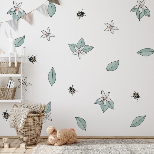 Kvetinové samolepky na stenu. Pastelové berušky – Kvetinové nálepky na stenu do interiéru 2 Objednajte tlač online – rýchlo a bez starostí. Doručenie po celom Slovensku. Letáky, vizitky, bannery, billboardy a viac. - Elegantné kvetinové nálepky pre útulný domov. Kvalitná tlač, jednoduchá aplikácia.