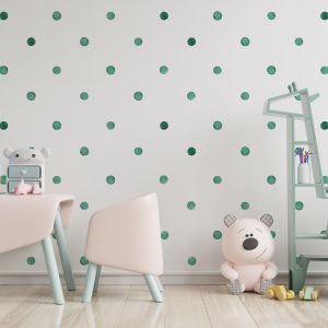 Bodky na stenu. Ružové bodky – Samolepiace dekorácie na stenu