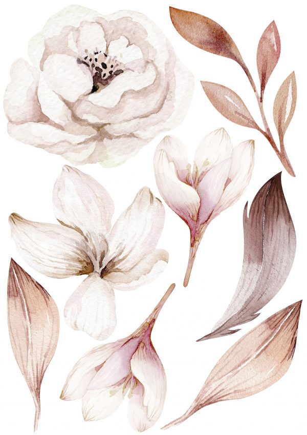 Kvetinové nálepky na stenu. V boho štýle (2) – Kvetinové nálepky na stenu do interiéru 3 Objednajte tlač online – rýchlo a bez starostí. Doručenie po celom Slovensku. Letáky, vizitky, bannery, billboardy a viac. - Elegantné kvetinové nálepky pre útulný domov. Kvalitná tlač, jednoduchá aplikácia.