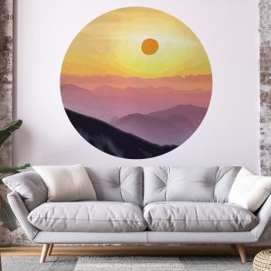 Nálepka na stenu BOHO Circle. Farebná kruhová (2) – Samolepiace dekorácie na stenu