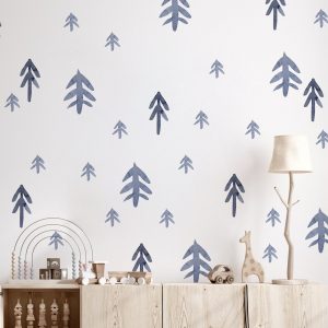 Kvetinové nálepky na stenu. Forest Trees (2) – Kvetinové nálepky na stenu do interiéru