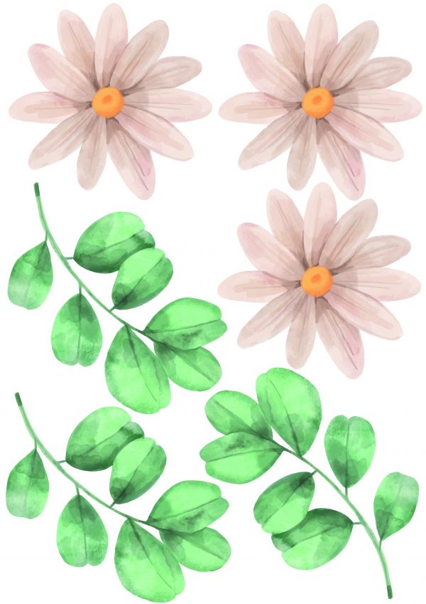 Kvetinové nálepky na stenu. Pastelové kvety (33) – Kvetinové nálepky na stenu do interiéru 3 Objednajte tlač online – rýchlo a bez starostí. Doručenie po celom Slovensku. Letáky, vizitky, bannery, billboardy a viac. - Elegantné kvetinové nálepky pre útulný domov. Kvalitná tlač, jednoduchá aplikácia.