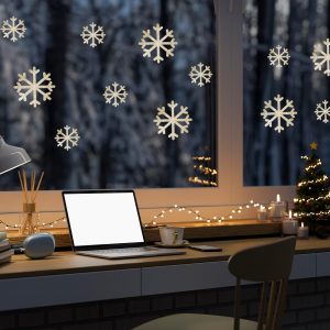 Vianočné nálepky na stenu. Jednoduché prestavenie (5) – Samolepiace dekorácie na stenu