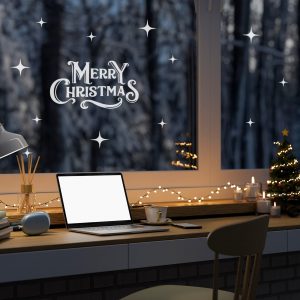 Vianočné nálepky na stenu. Jednoduché prestavenie (7) – Samolepiace dekorácie na stenu