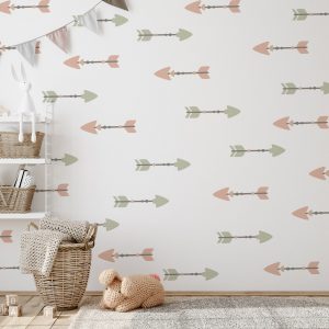 Boho Nálepky na stenu. Abstraktné šípky – Samolepiace dekorácie na stenu