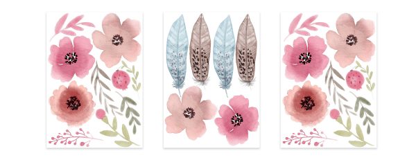 Kvetinové nálepky na stenu. V boho štýle (3) – Kvetinové nálepky na stenu do interiéru 6 Objednajte tlač online – rýchlo a bez starostí. Doručenie po celom Slovensku. Letáky, vizitky, bannery, billboardy a viac. - Elegantné kvetinové nálepky pre útulný domov. Kvalitná tlač, jednoduchá aplikácia.