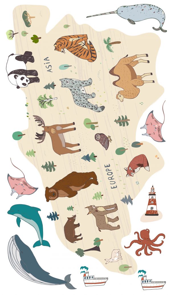 Zvieracia mapa sveta Nálepka na stenu. Dekorácie detskej izby – Hravé nálepky na stenu pre deti 5 Objednajte tlač online – rýchlo a bez starostí. Doručenie po celom Slovensku. Letáky, vizitky, bannery, billboardy a viac. - Hravé zvieratkové a dinosaurové motívy pre deti – farebné a veselé nálepky na stenu.