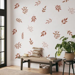 Kvetinové nálepky na stenu. S pastelovými kvetmi (6) – Kvetinové nálepky na stenu do interiéru