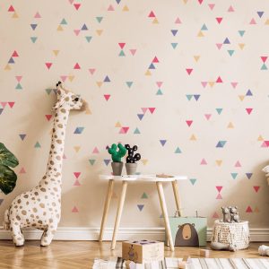 Samolepky na stenu. Farebných tvarov – Samolepiace dekorácie na stenu