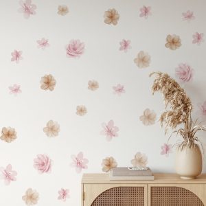 Kvetinové nálepky na stenu. V boho štýle (4) – Kvetinové nálepky na stenu do interiéru