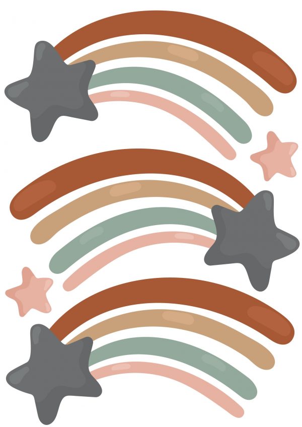Boho nálepky na stenu. Abstraktné dúhy, mraky, hviezdy (2) – Nálepky na stenu s hviezdami a oblohou 4 Objednajte tlač online – rýchlo a bez starostí. Doručenie po celom Slovensku. Letáky, vizitky, bannery, billboardy a viac. - Pastelové hviezdy a obloha – jemná dekorácia, ktorá prinesie do izby pokoj a teplo.