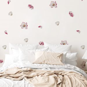 Magnólia nálepky na stenu. Kvetinové – Kvetinové nálepky na stenu do interiéru