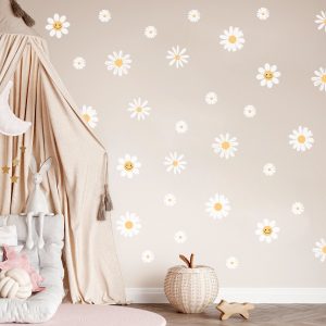 Kvetinové samolepky na stenu. V boho štýle – Kvetinové nálepky na stenu do interiéru