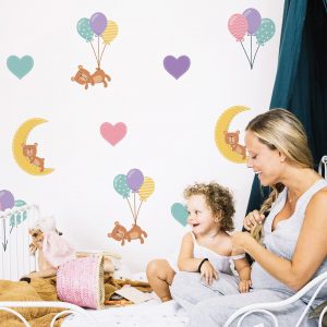 Medveď Nálepky na stenu. Detská izba dekorácie (2) – Samolepiace dekorácie na stenu