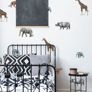 Nálepky na stenu Safari zvieratá. Divoké zvieratá (9) – Hravé nálepky na stenu pre deti