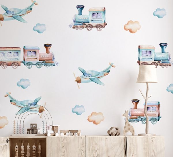 Obrovská sada nálepiek na stenu. Oblaky a lietadlo abstraktné – Samolepiace dekorácie na stenu 2 Objednajte tlač online – rýchlo a bez starostí. Doručenie po celom Slovensku. Letáky, vizitky, bannery, billboardy a viac. - Štýlové samolepiace nálepky na stenu – jednoduchá aplikácia, kvalitná tlač a dlhá životnosť.