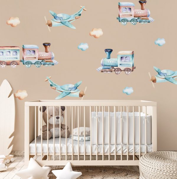 Obrovská sada nálepiek na stenu. Oblaky a lietadlo abstraktné – Samolepiace dekorácie na stenu 3 Objednajte tlač online – rýchlo a bez starostí. Doručenie po celom Slovensku. Letáky, vizitky, bannery, billboardy a viac. - Štýlové samolepiace nálepky na stenu – jednoduchá aplikácia, kvalitná tlač a dlhá životnosť.