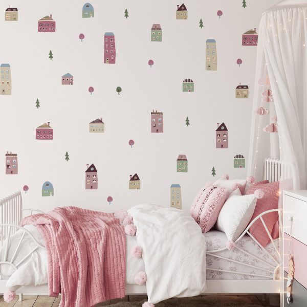 Nálepky na stenu vidiek. Domy a stromy (3) – Samolepiace dekorácie na stenu 2 Objednajte tlač online – rýchlo a bez starostí. Doručenie po celom Slovensku. Letáky, vizitky, bannery, billboardy a viac. - Štýlové samolepiace nálepky na stenu – jednoduchá aplikácia, kvalitná tlač a dlhá životnosť.