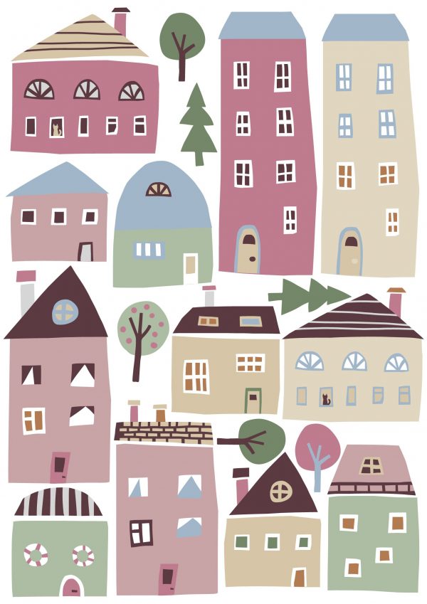 Nálepky na stenu vidiek. Domy a stromy (3) – Samolepiace dekorácie na stenu 3 Objednajte tlač online – rýchlo a bez starostí. Doručenie po celom Slovensku. Letáky, vizitky, bannery, billboardy a viac. - Štýlové samolepiace nálepky na stenu – jednoduchá aplikácia, kvalitná tlač a dlhá životnosť.