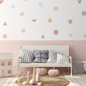 Samolepka na stenu. Abstraktné tvary (15) – Samolepiace dekorácie na stenu