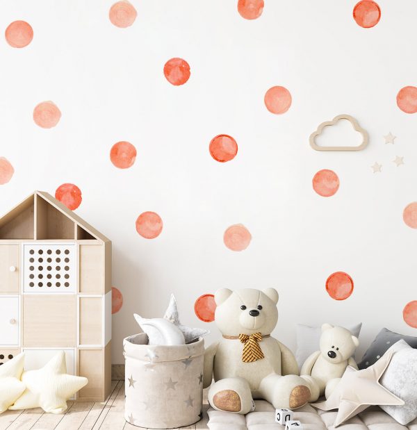 Bodky na stenu. Akvarelové bodky, oranžove bodky na stenu – Samolepiace dekorácie na stenu 1 Objednajte tlač online – rýchlo a bez starostí. Doručenie po celom Slovensku. Letáky, vizitky, bannery, billboardy a viac. - Štýlové samolepiace nálepky na stenu – jednoduchá aplikácia, kvalitná tlač a dlhá životnosť.