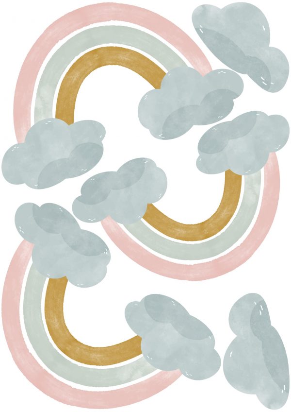 Boho nálepky na stenu. Abstraktné dúha, mraky – Samolepiace dekorácie na stenu 5 Objednajte tlač online – rýchlo a bez starostí. Doručenie po celom Slovensku. Letáky, vizitky, bannery, billboardy a viac. - Štýlové samolepiace nálepky na stenu – jednoduchá aplikácia, kvalitná tlač a dlhá životnosť.