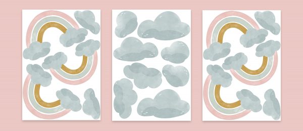 Boho nálepky na stenu. Abstraktné dúha, mraky – Samolepiace dekorácie na stenu 6 Objednajte tlač online – rýchlo a bez starostí. Doručenie po celom Slovensku. Letáky, vizitky, bannery, billboardy a viac. - Štýlové samolepiace nálepky na stenu – jednoduchá aplikácia, kvalitná tlač a dlhá životnosť.