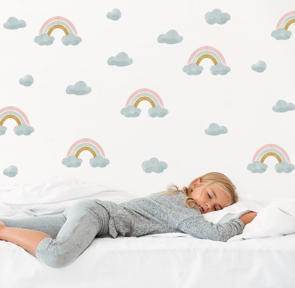 Boho nálepky na stenu. Abstraktné dúha, mraky – Samolepiace dekorácie na stenu 1 Objednajte tlač online – rýchlo a bez starostí. Doručenie po celom Slovensku. Letáky, vizitky, bannery, billboardy a viac. - Štýlové samolepiace nálepky na stenu – jednoduchá aplikácia, kvalitná tlač a dlhá životnosť.